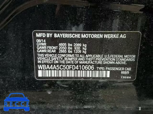 2015 BMW 428I GRAN WBA4A5C50FD410606 зображення 9