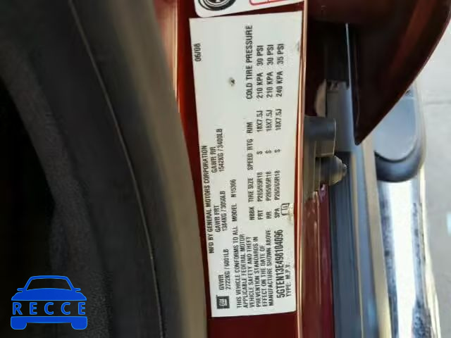 2009 HUMMER H3 SUV 5GTEN13E498104096 image 9