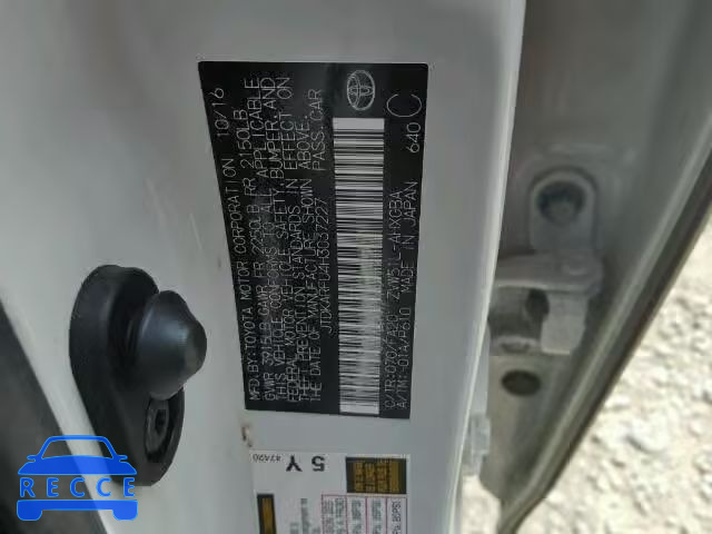 2017 TOYOTA PRIUS JTDKARFU4H3037227 image 9