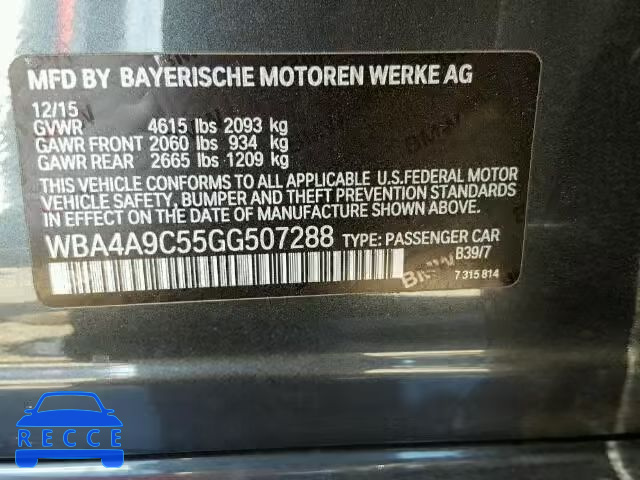 2016 BMW 428I GRAN WBA4A9C55GG507288 image 9