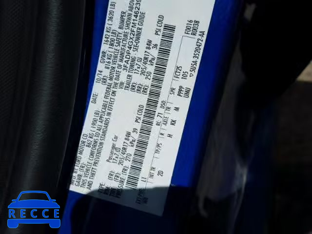 2015 FORD FIESTA ST 3FADP4GX2FM146239 image 9