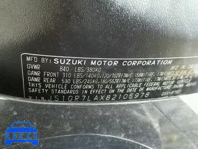 2008 SUZUKI GSX-R750 JS1GR7LAX82105978 image 9