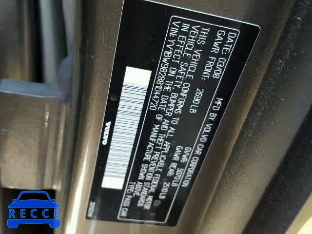 2008 VOLVO V70 3.2 YV1BW982881044720 image 9