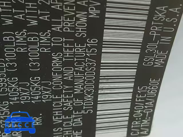 2013 TOYOTA SIENNA SPORT 5TDXK3DC0DS371516 image 9