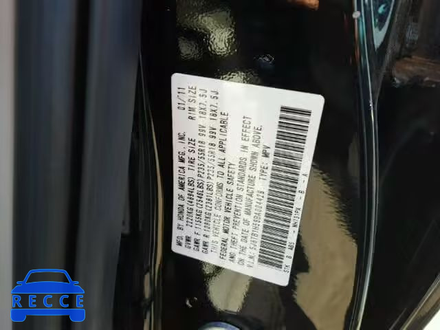 2011 ACURA RDX TECHNO 5J8TB1H59BA004429 image 9