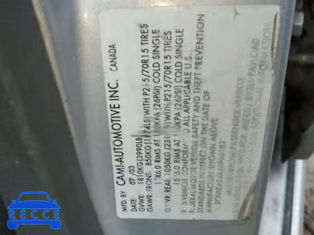 2004 CHEVROLET TRACKER LT 2CNBE634X46900182 image 9