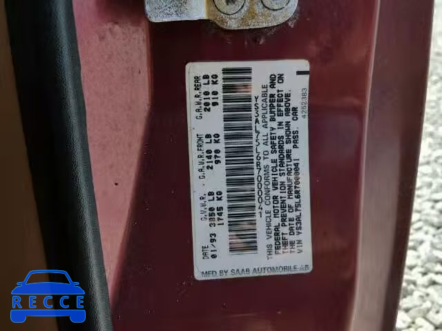 1994 SAAB 900 YS3AL75L6R7000041 image 9