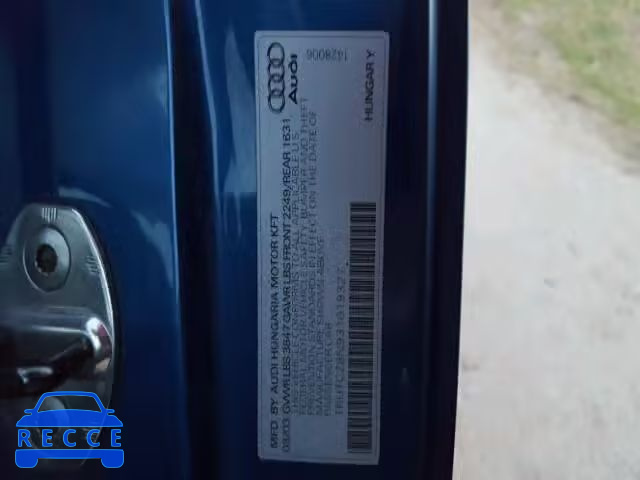 2003 AUDI TT TRUTC28N931019327 image 9