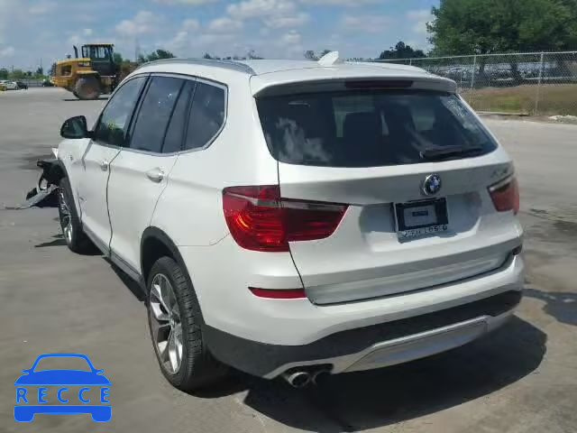 2016 BMW X3 SDRIVE 5UXWZ7C58G0R31922 image 2