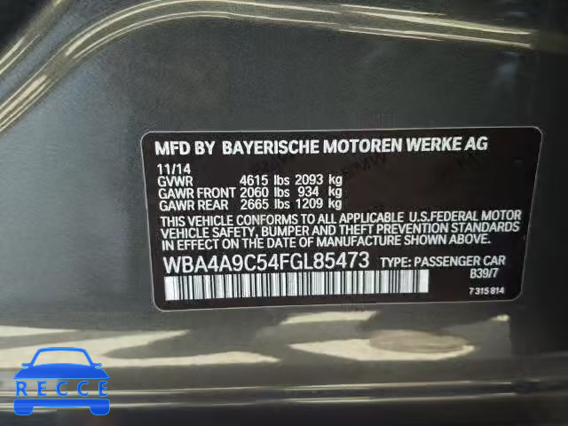 2015 BMW 428I GRAN WBA4A9C54FGL85473 Bild 9