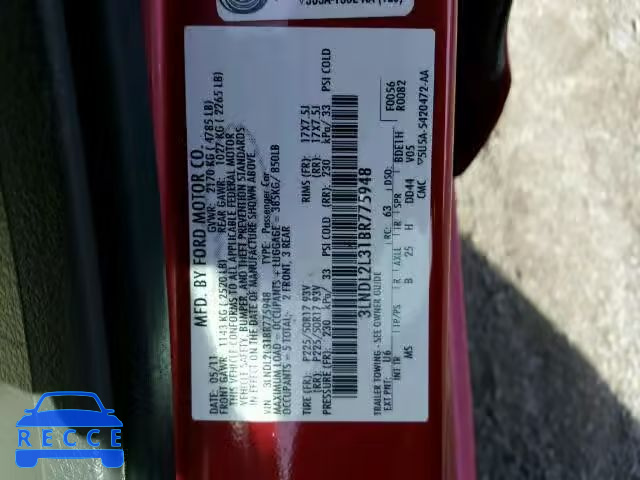 2011 LINCOLN MKZ HYBRID 3LNDL2L31BR775948 image 9