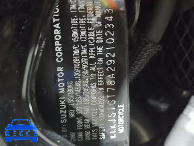 2009 SUZUKI GSX-R1000 JS1GT78A292102343 зображення 9