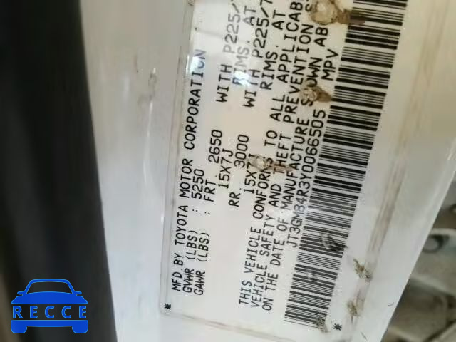 2000 TOYOTA 4RUNNER JT3GM84R3Y0066505 image 9