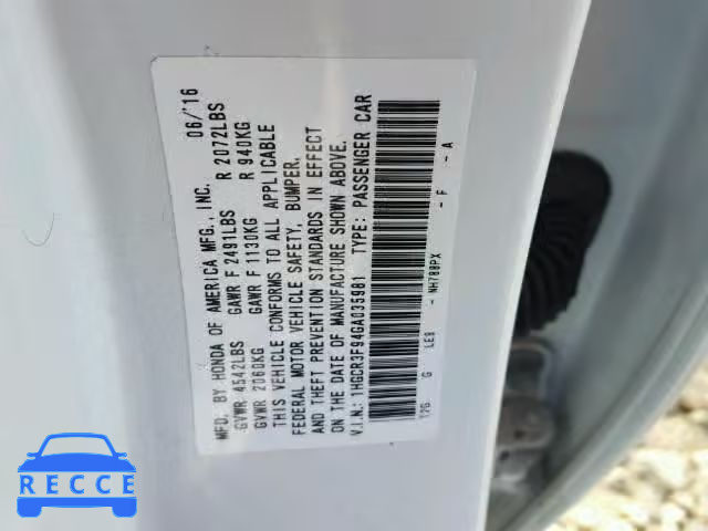 2016 HONDA ACCORD TOU 1HGCR3F94GA035981 зображення 9