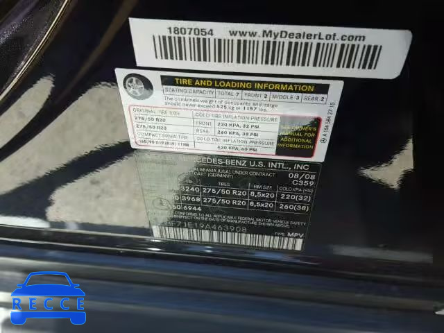 2009 MERCEDES-BENZ GL450 4 MA 4JGBF71E19A463908 image 9