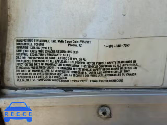 2011 TRAI UTILITY 1WF200D14B7039860 image 9