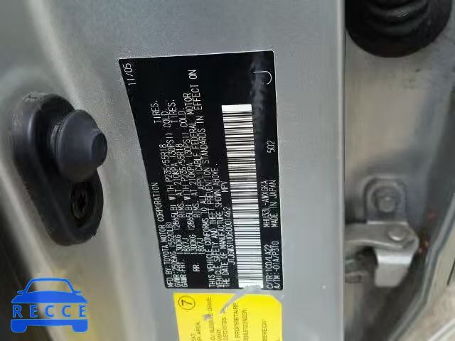 2006 LEXUS RX 400 JTJGW31U060001462 image 9