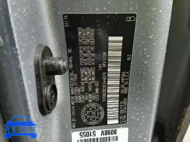 2014 TOYOTA SIENNA SPORT 5TDXK3DCXES448376 image 9