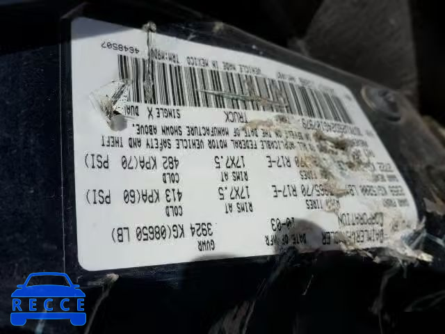 2004 DODGE RAM 2500 S 3D7KU26D24G107979 image 9