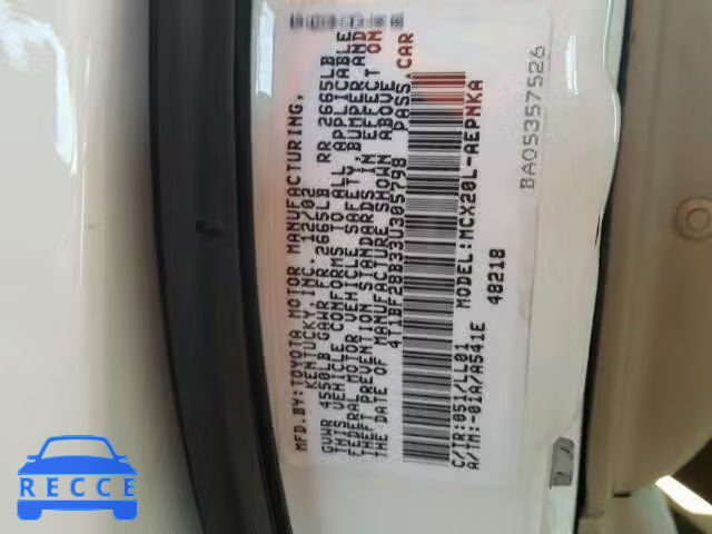 2003 TOYOTA AVALON 4T1BF28B33U305798 image 9