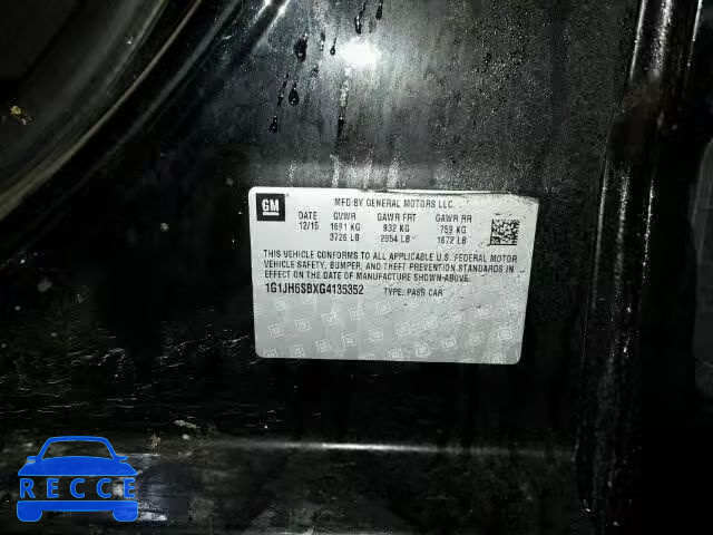 2016 CHEVROLET SONIC RS 1G1JH6SBXG4135352 image 9