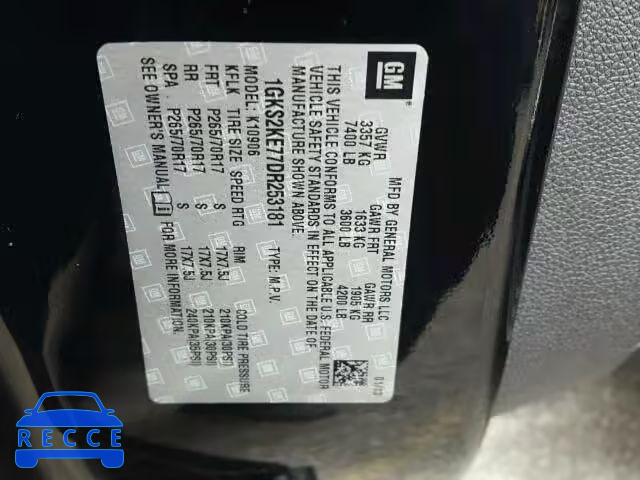 2013 GMC YUKON XL K 1GKS2KE77DR253181 image 9