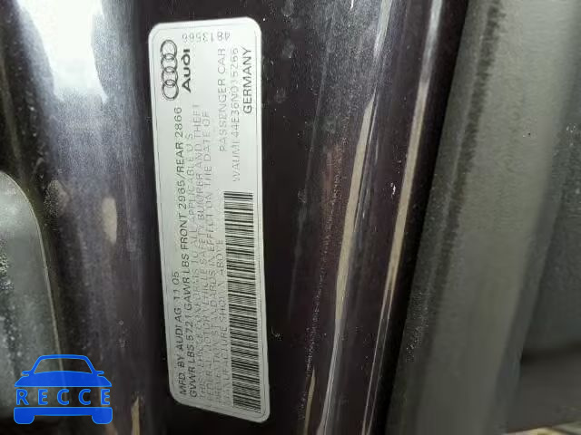 2006 AUDI A8 L QUATT WAUML44E36N015266 зображення 9