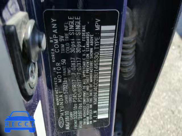 2011 HYUNDAI VERACRUZ G KM8NU4CC2BU146530 зображення 9