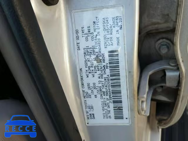 2000 TOYOTA 4RUNNER JT3GM84R4Y0059854 image 9