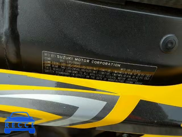 2007 SUZUKI GSX-R1000 JS1GT77A172114112 image 9