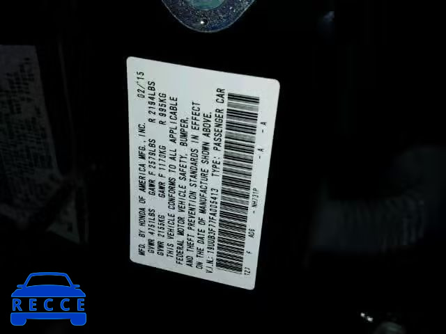 2015 ACURA TLX ADVANC 19UUB3F77FA005413 image 9