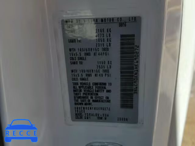 2017 NISSAN NV200 2.5S 3N6CM0KN1HK690272 Bild 9