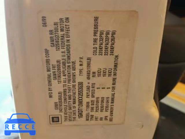 1999 GMC ENVOY 1GKDT13WXX2553630 image 9