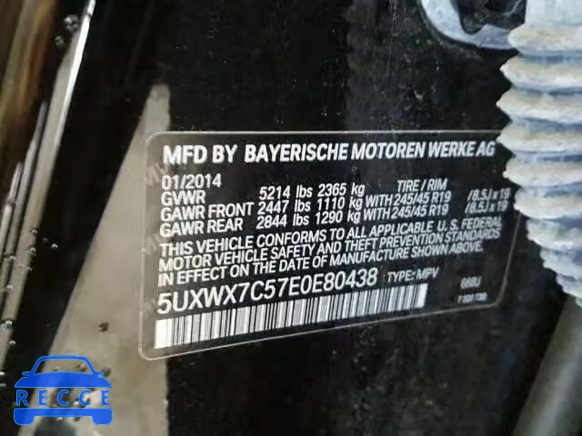 2014 BMW X3 XDRIVE3 5UXWX7C57E0E80438 image 9