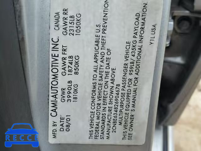 2002 CHEVROLET TRACKER LT 2CNBE634826904678 image 9
