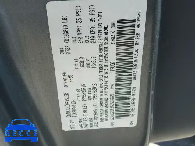 2006 MITSUBISHI RAIDER LS 1Z7HC28K06S537609 image 9