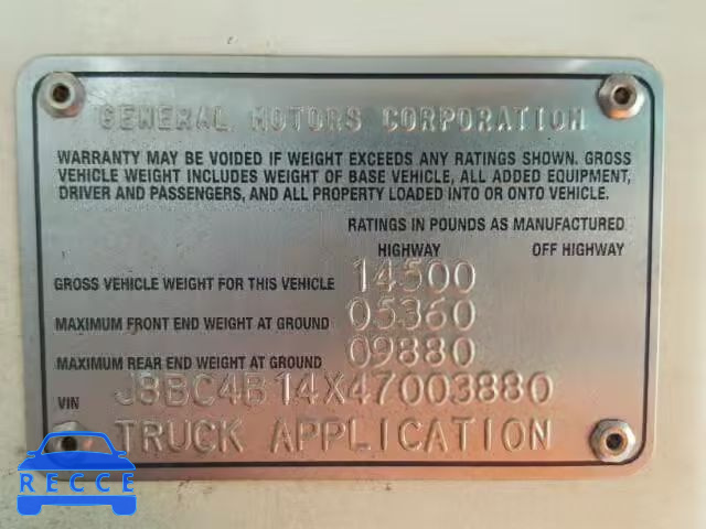 2004 CHEVROLET 4500 W4504 J8BC4B14X47003880 image 9