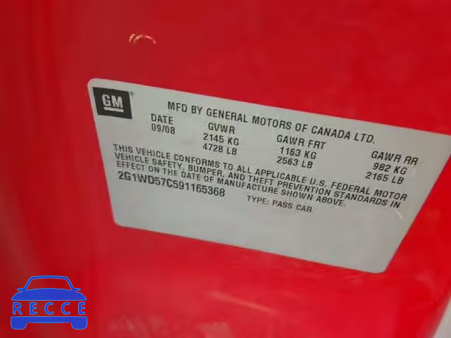 2009 CHEVROLET IMPALA SUP 2G1WD57C591165368 image 9