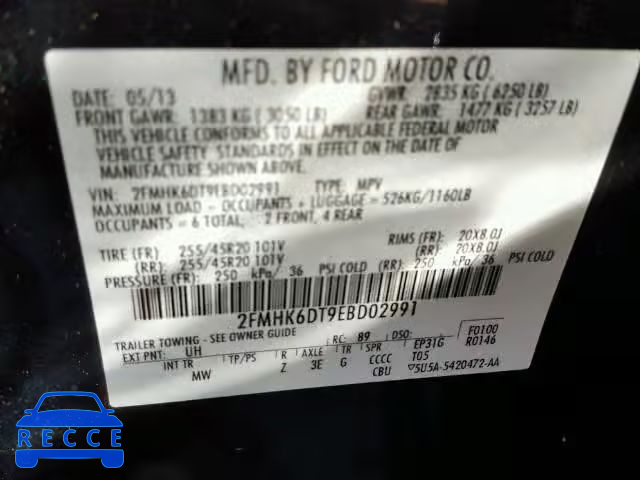 2014 FORD FLEX LIMIT 2FMHK6DT9EBD02991 Bild 9