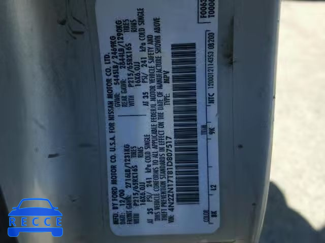 2001 NISSAN QUEST GLE 4N2ZN17T81D807517 image 9