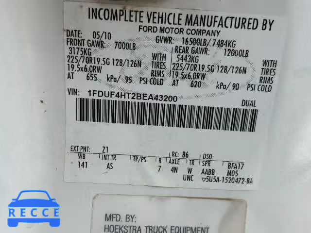 2011 FORD F450 SUPER 1FDUF4HT2BEA43200 image 9