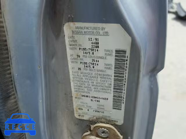 1992 NISSAN SHORT BED 1N6SD11S9NC341659 Bild 9