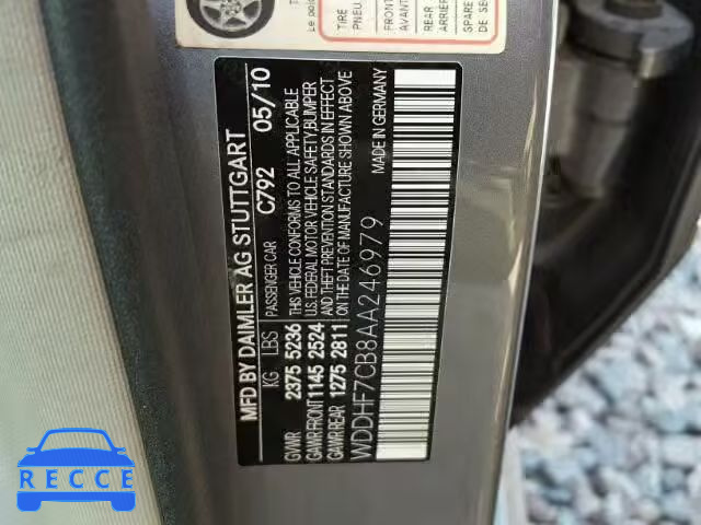 2010 MERCEDES-BENZ E550 WDDHF7CB8AA246979 image 9