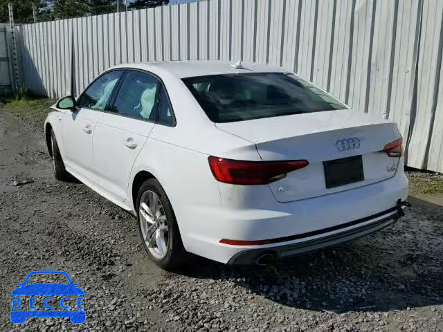 2017 AUDI A4 PREMIUM WAUDNAF41HN044927 image 2