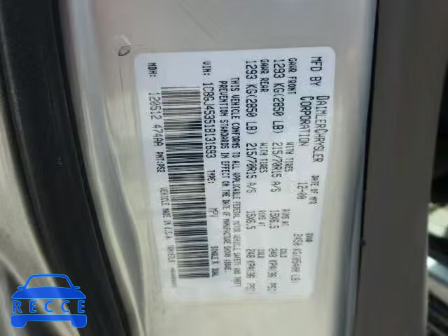 2001 CHRYSLER VOYAGER LX 1C8GJ45351B131693 image 9