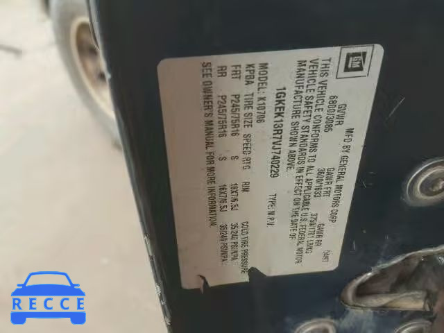 1997 GMC YUKON 1GKEK13R7VJ740229 image 9