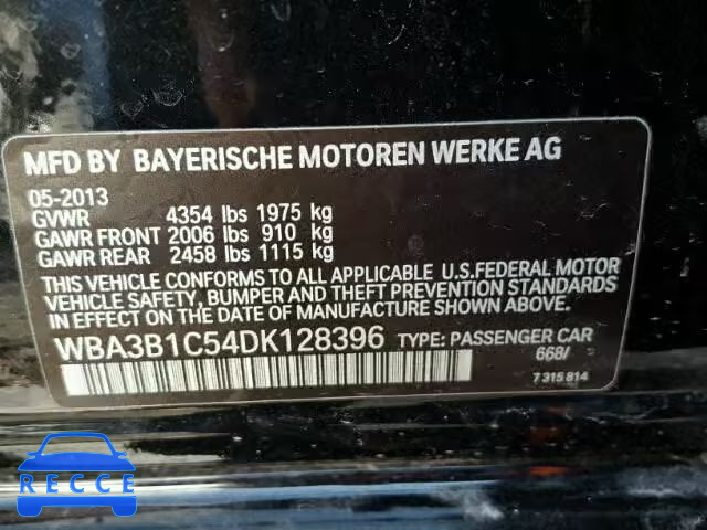 2013 BMW 320I WBA3B1C54DK128396 зображення 9