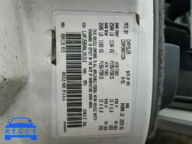 1992 JEEP CHEROKEE 1J4FJ58S4NL101312 image 9