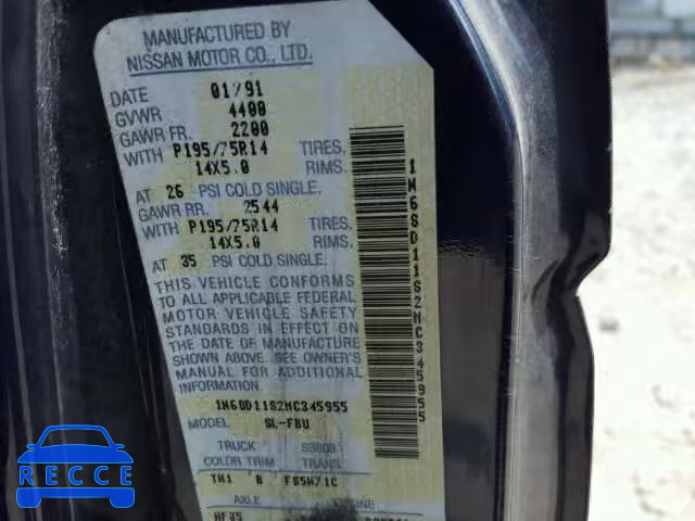 1991 NISSAN SHORT BED 1N6SD11S2MC345955 image 9