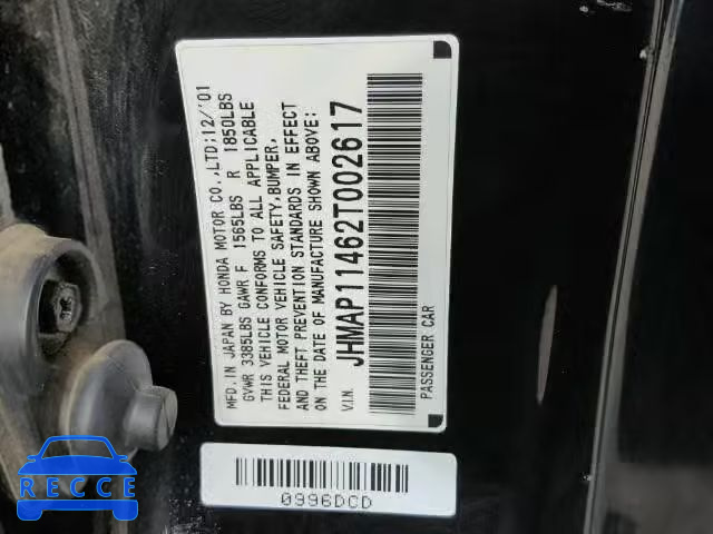 2002 HONDA S2000 JHMAP11462T002617 Bild 9